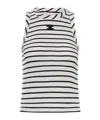 Celine Sleeveless Striped Silk Jersey Top In Multi