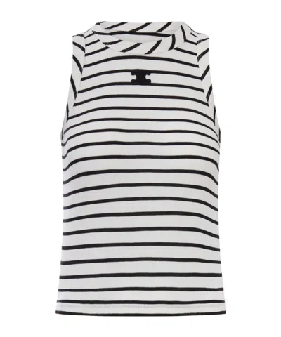 Celine Round Neck Sleeveless Vest In Multi