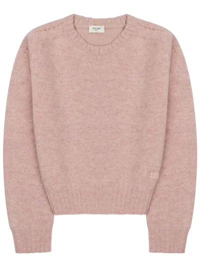 Celine Round Neck Sweater In Pink