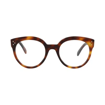 Pre-owned Celine Round Optical Glasses 'havana/transparent' | Brown | Women's Size Onesize