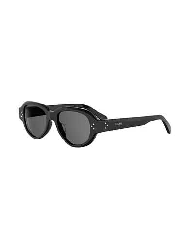 Celine Round Sunglasses, 52mm In Black