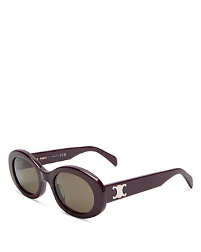 Celine Round Sunglasses, 52mm In Black