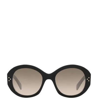 Celine Round Sunglasses In Black