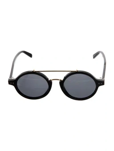 Pre-owned Celine Round Tinted Sunglasses In Black