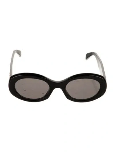 Pre-owned Celine Round Tinted Sunglasses In Black