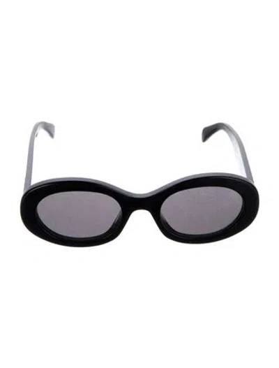 Pre-owned Celine Round Tinted Sunglasses In Black