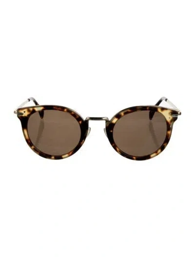 Pre-owned Celine Round Tinted Sunglasses In Black