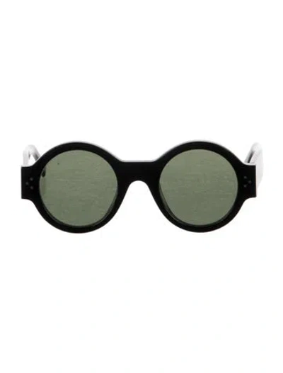 Pre-owned Celine Round Tinted Sunglasses In Black