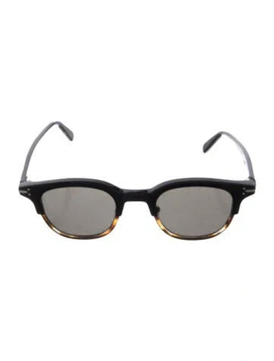 Pre-owned Celine Round Tinted Sunglasses In Black