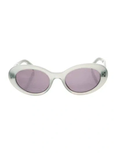 Pre-owned Celine Round Tinted Sunglasses In Blue