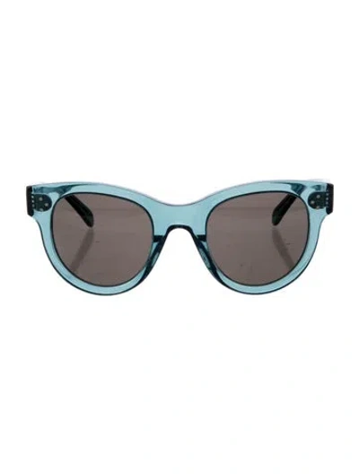 Pre-owned Celine Round Tinted Sunglasses In Blue