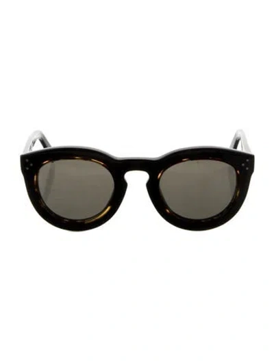Pre-owned Celine Round Tinted Sunglasses In Brown