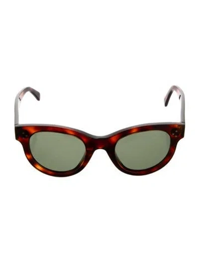Pre-owned Celine Round Tinted Sunglasses In Brown