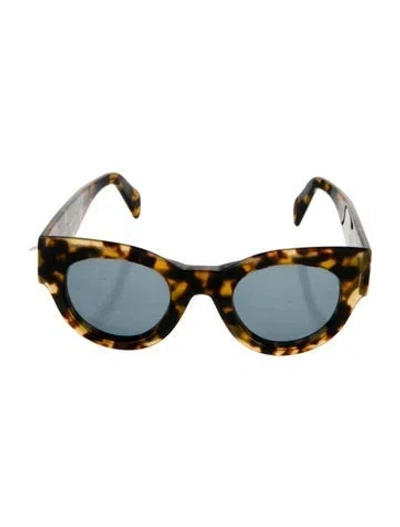 Pre-owned Celine Round Tinted Sunglasses In Brown