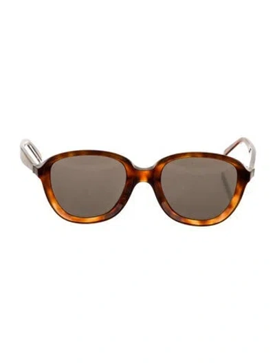 Pre-owned Celine Round Tinted Sunglasses In Brown