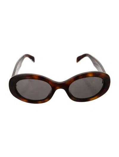 Pre-owned Celine Round Tinted Sunglasses In Brown