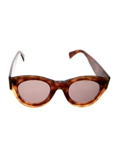 Pre-owned Celine Round Tinted Sunglasses In Brown