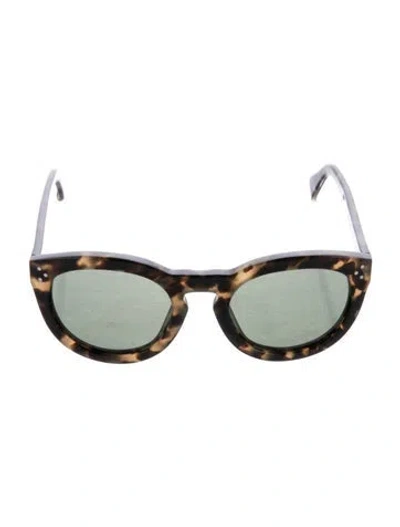 Pre-owned Celine Round Tinted Sunglasses In Brown