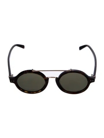 Pre-owned Celine Round Tinted Sunglasses In Brown