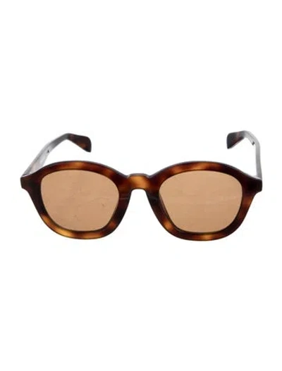 Pre-owned Celine Round Tinted Sunglasses In Brown