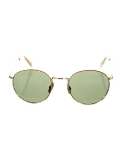 Pre-owned Celine Round Tinted Sunglasses In Gold