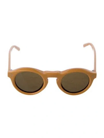 Pre-owned Celine Round Tinted Sunglasses In Yellow