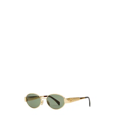 Celine Round-frame Sunglasses In Orange