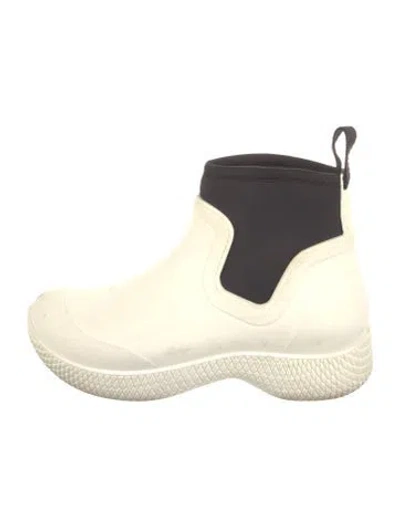 Pre-owned Celine Rubber Chelsea Boots In White