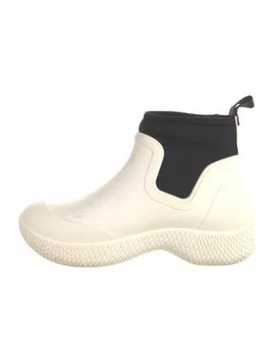 Pre-owned Celine Rubber Rain Boots In White
