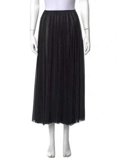 Pre-owned Celine Ruffle Embellishment Long Skirt In Black