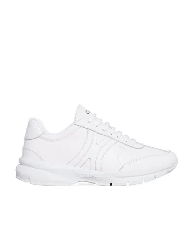 Celine Runner Cr-01 Low-top Lace-up Sneakers In White