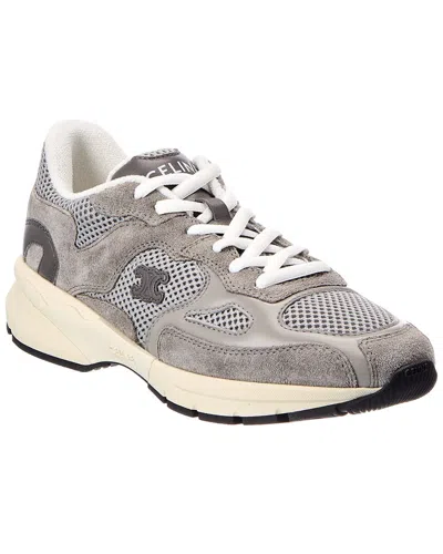Celine Runner Leather & Mesh Sneaker In Gray