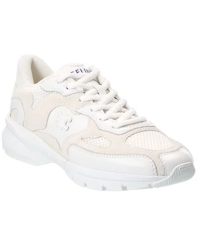 Celine Runner Leather & Mesh Sneaker In White