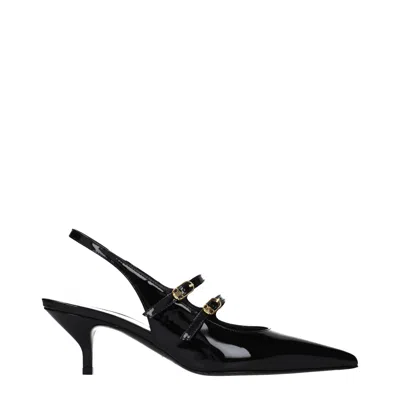 Celine Judy Women's Sandals Patent Leather Black
