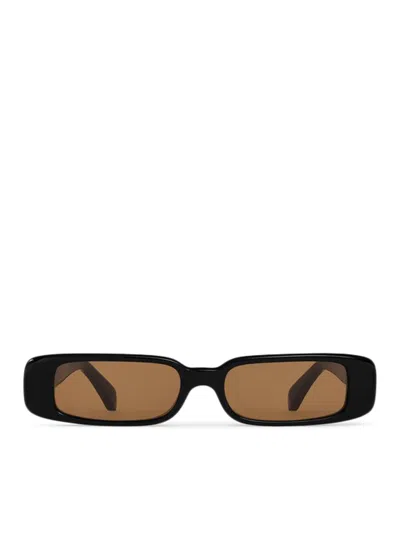 Celine S343 Rectangular Acetate Sunglasses In Black