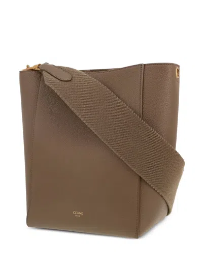 Pre-owned Celine Sac Sangle Handbag In Brown