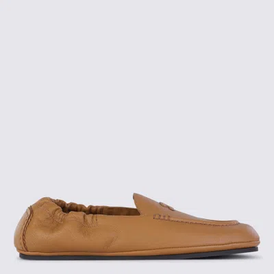 Celine Adam Loafer With Triomphe In Goatskin In Orange