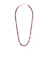 Celine San Onofre Triomphe Necklace In Onyx, Resin Pearls, Strass And Brass With Rhodium Finish