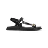 Celine Maud Triomphe Leather Sandal In Black