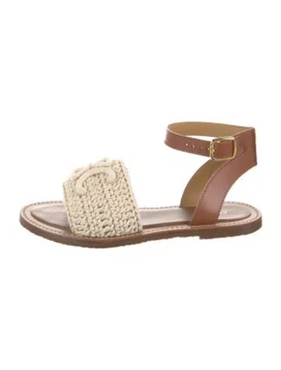 Pre-owned Celine Sandals In Brown/neutrals
