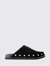 Celine Men Triomphe Suede Leather Slippers In Black