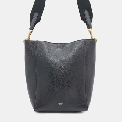 Pre-owned Celine Sangle Bucket Black189303 Leather Size Small
