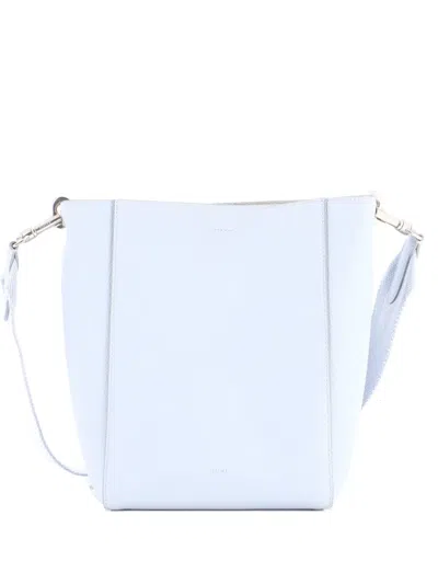 Pre-owned Celine Sangle Seau Bag Calfskin Small Shoulder Bag In Gray