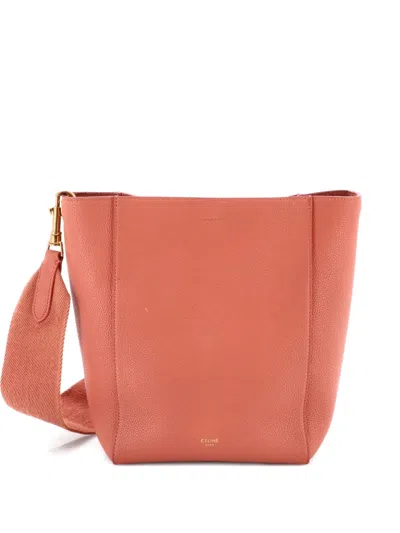 Pre-owned Celine Sangle Seau Bag Calfskin Small Shoulder Bag In Pink
