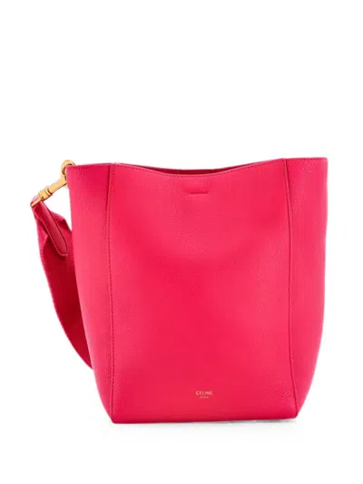 Pre-owned Celine Sangle Seau Bag Goatskin Small Bucket Bag In Pink