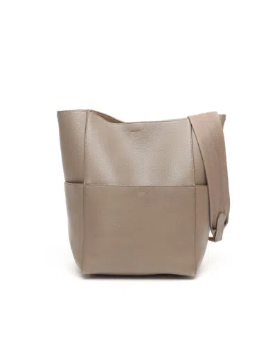 Celine Céline Sangle Seau Large Bucket Bag In Brown