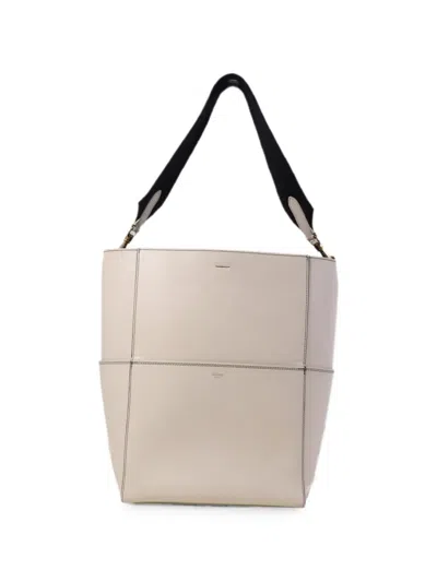 Pre-owned Celine Sangle Tote Bag In Neutral