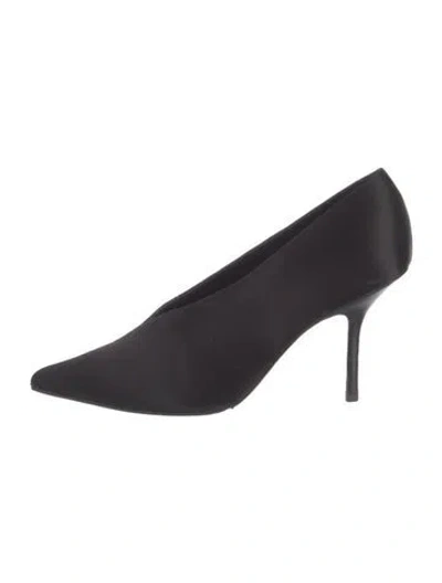 Pre-owned Celine Satin Pumps In Black