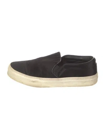 Pre-owned Celine Satin Sneakers In Black