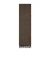 Celine Scarf In Checked Cashmere In Brown